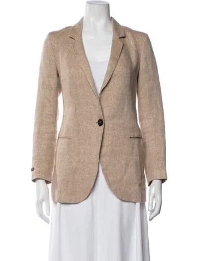 Pre-owned Peserico Tweed Pattern Blazer In Multicolor