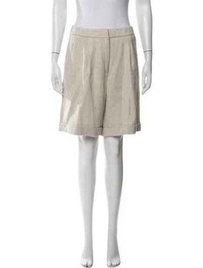 Pre-owned Peserico Tweed Pattern Knee-length Shorts In Neutrals