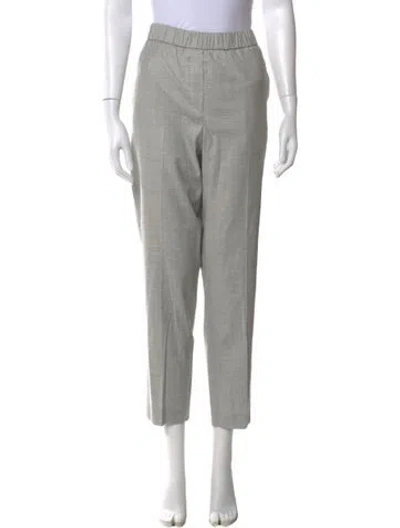 Pre-owned Peserico Tweed Pattern Straight Leg Pants In Gray