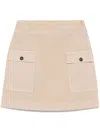 Shop Peserico Twill Mini Skirt In Neutrals