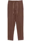 Peserico Twill Trousers In Brown