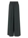 Peserico Wide Leg Trousers Elastic Waistband In Gray
