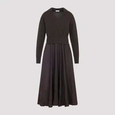 PESERICO TWO-FABRICS DRESS