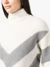 Peserico Zweifarbiger Pullover In Grey