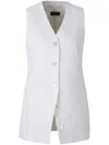 Peserico Single-breasted Vest In White