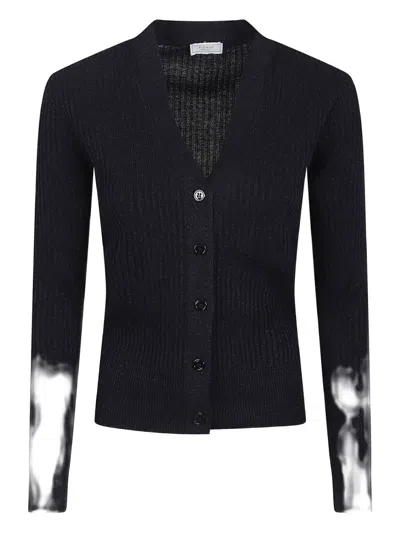 Peserico V-neck Cardigan In Black