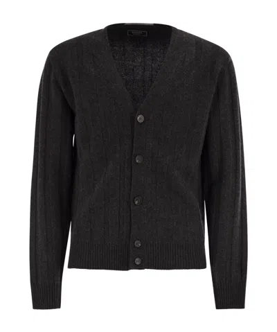 PESERICO V-NECK KNITTED CARDIGAN
