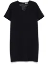 Peserico V-neck Midi Dress In Blue