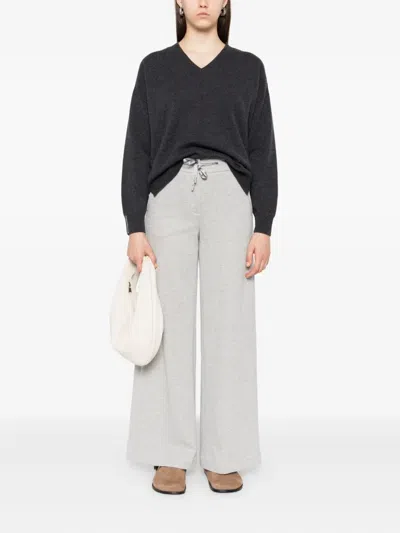 Peserico V-neck Sweater In Black
