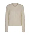 Peserico Sweater With Cable Knit Pattern In Brown