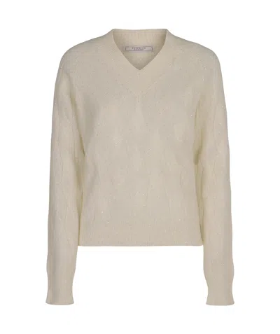 PESERICO PESERICO SEQUINED CABLE-KNIT SWEATER