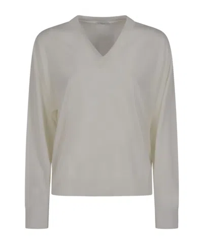 Peserico V-neck Sweater In Neutral