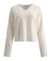 Shop Peserico V-neck Sweater In Nude
