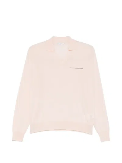 Peserico V-neck Sweater In Pink