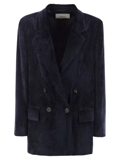 PESERICO VELVET DOUBLE-BREASTED BLAZER