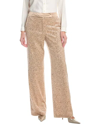 Peserico Velvet Sequin Silk-blend Pant In Neutral