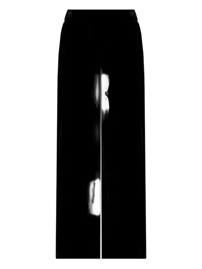Peserico Velvet Trousers In Black