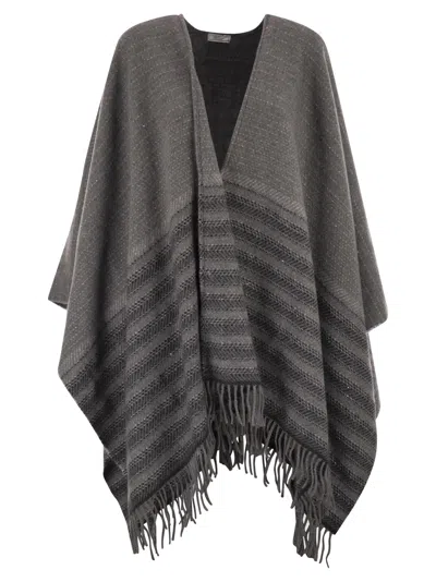PESERICO VIRGIN WOOL AND CASHMERE CAPE