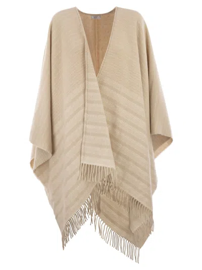 PESERICO VIRGIN WOOL AND CASHMERE CAPEA