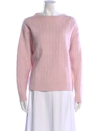 Pre-owned Peserico Virgin Wool Bateau Neckline Sweater In Pink