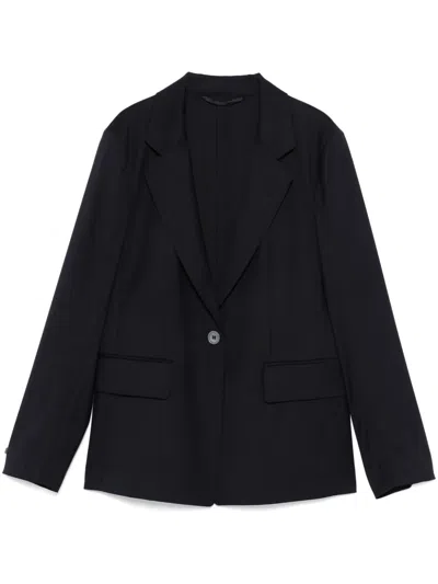 Peserico Virgin-wool Blazer In Blue