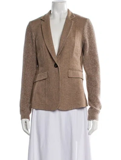 Pre-owned Peserico Virgin Wool Blazer In Brown