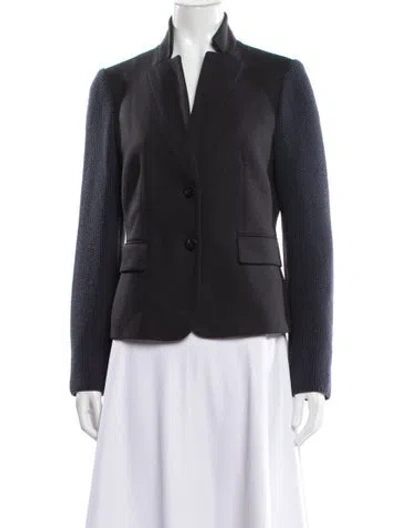 Pre-owned Peserico Virgin Wool Blazer In Gray