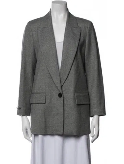 Pre-owned Peserico Virgin Wool Blazer In Grey