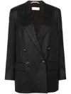 Peserico Virgin Wool Blazer In Grey
