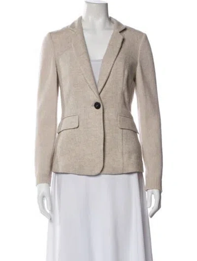 Pre-owned Peserico Virgin Wool Blazer In Neutral