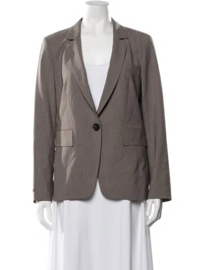 Pre-owned Peserico Virgin Wool Blazer In Neutral