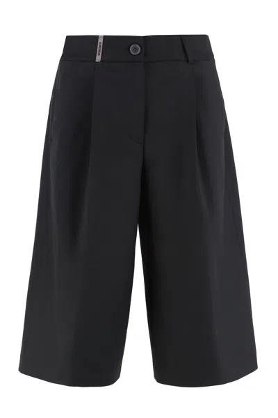 PESERICO PESERICO VIRGIN WOOL BLEND BERMUDA-SHORTS