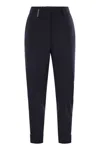 Peserico Women Virgin Wool Blend Trousers With Jewellery