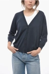 PESERICO VIRGIN WOOL CARDIGAN WITH V-NECK