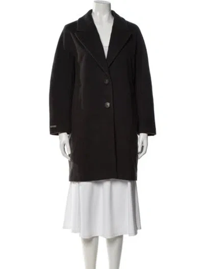 Pre-owned Peserico Virgin Wool Coat In Brown