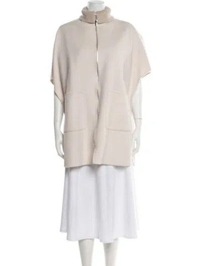 Pre-owned Peserico Virgin Wool Coat In Neutral