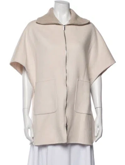 Pre-owned Peserico Virgin Wool Coat In Neutrals