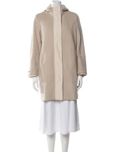 Pre-owned Peserico Virgin Wool Coat In Neutrals