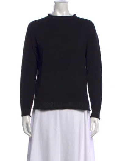 Pre-owned Peserico Virgin Wool Crew Neck Sweater In Black