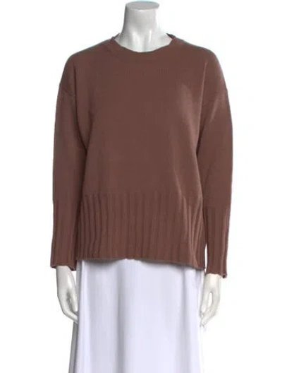 Pre-owned Peserico Virgin Wool Crew Neck Sweater In Brown