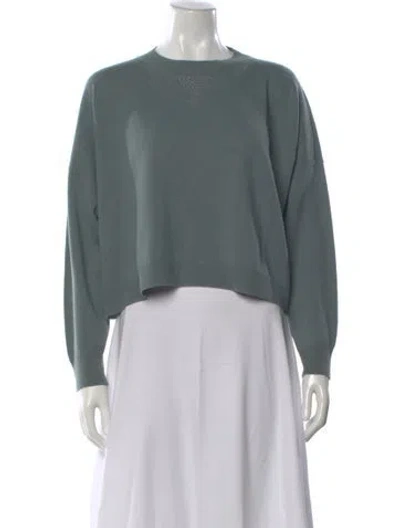 Pre-owned Peserico Virgin Wool Crew Neck Sweater In Green