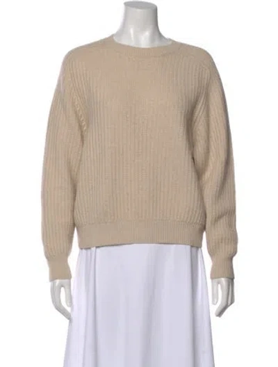Pre-owned Peserico Virgin Wool Crew Neck Sweater In Neutral