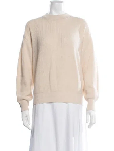 Pre-owned Peserico Virgin Wool Crew Neck Sweater In Neutral