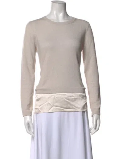 Pre-owned Peserico Virgin Wool Crew Neck Sweater In Neutrals