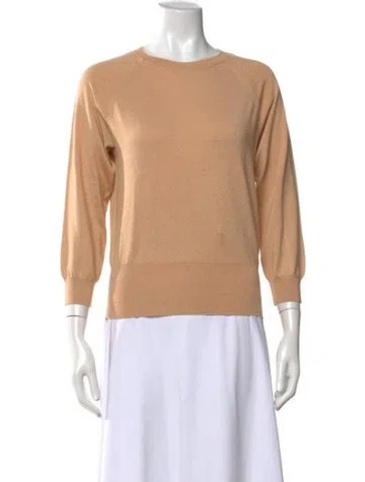 Pre-owned Peserico Virgin Wool Crew Neck Sweater W/ Tags In Neutrals