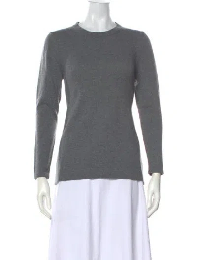 Pre-owned Peserico Virgin Wool Crew Neck Top In Gray