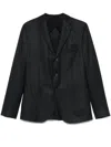 Peserico Virgin Wool Flannel Blazer In 灰色