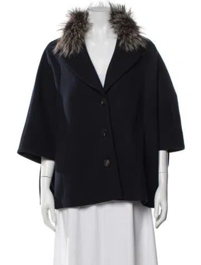 Pre-owned Peserico Virgin Wool Jacket In Blue