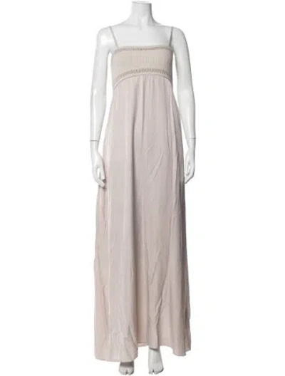 Pre-owned Peserico Virgin Wool Long Dress W/ Tags In Neutrals