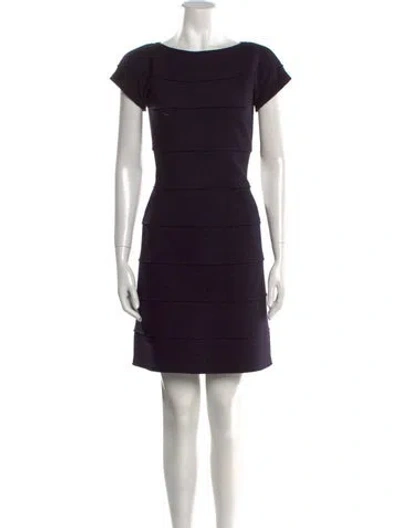 Pre-owned Peserico Virgin Wool Mini Dress In Black